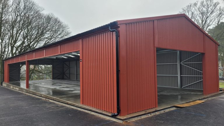 Army Parade Building  with wide open side access in Catterick Garrison