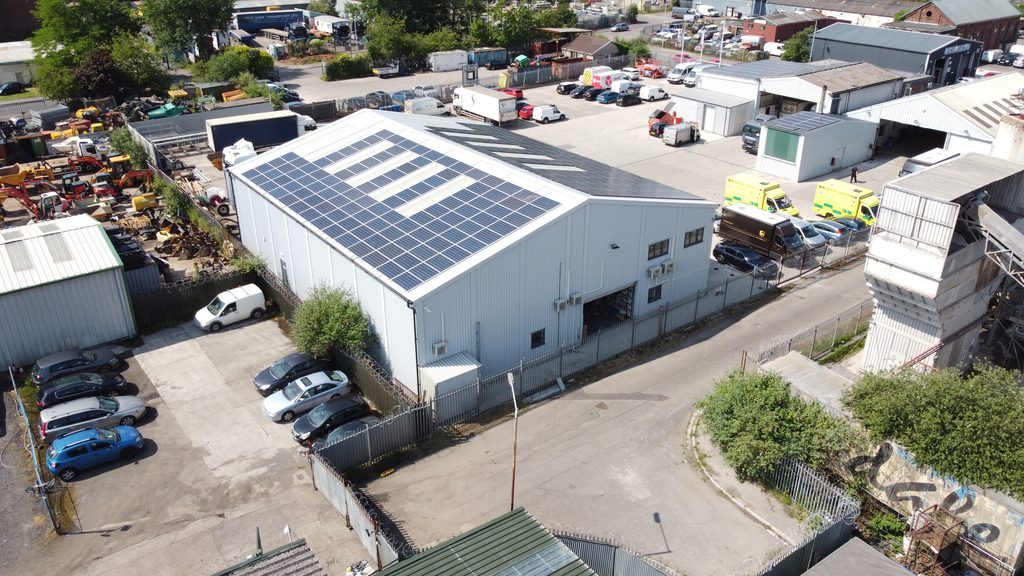 Vehicle maintenance and office depot for W G Davies in Swansea.