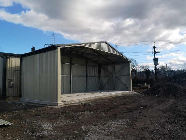 Open fronted KITPAC steel relocatable building for Wernick in East Yorkshire.