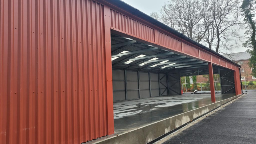 Army Parade Building  with wide open side access in Catterick Garrison
